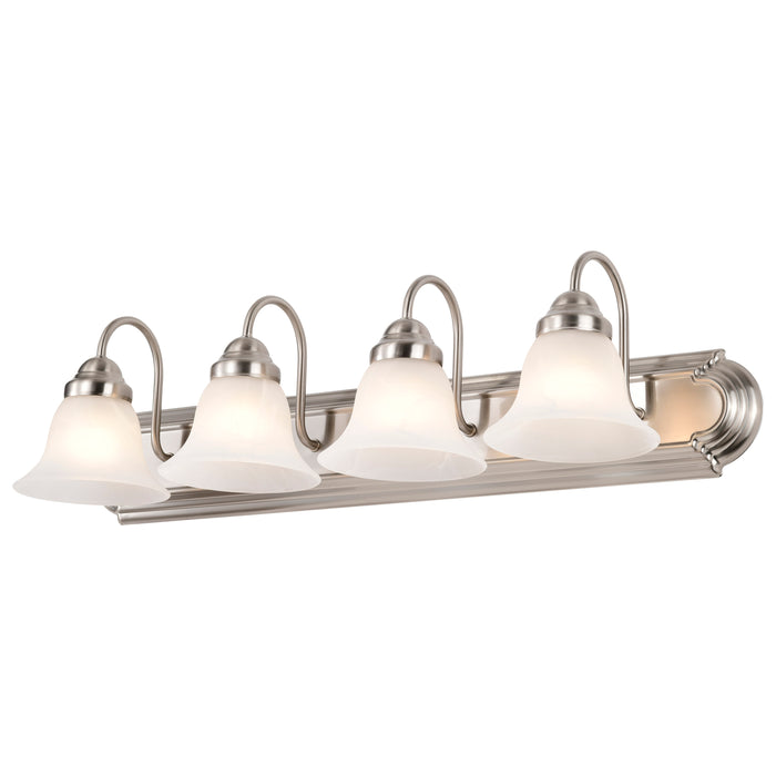 Ballerina Four Light Vanity in Brushed Nickel