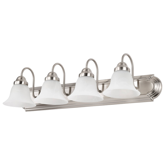 Ballerina Four Light Vanity in Brushed Nickel