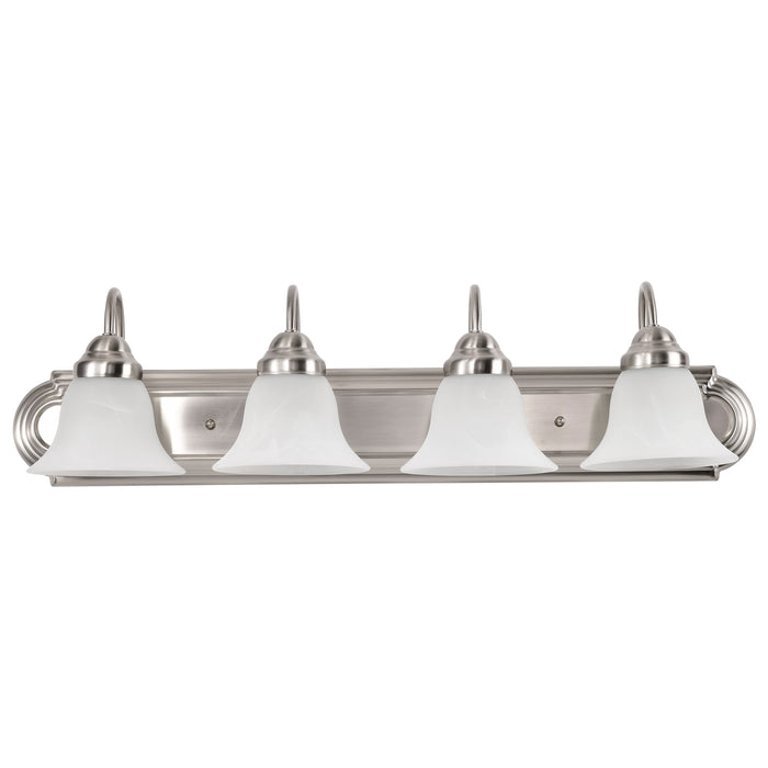 Ballerina Four Light Vanity in Brushed Nickel