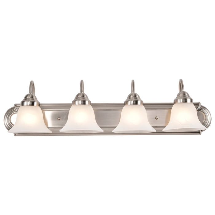 Ballerina Four Light Vanity in Brushed Nickel