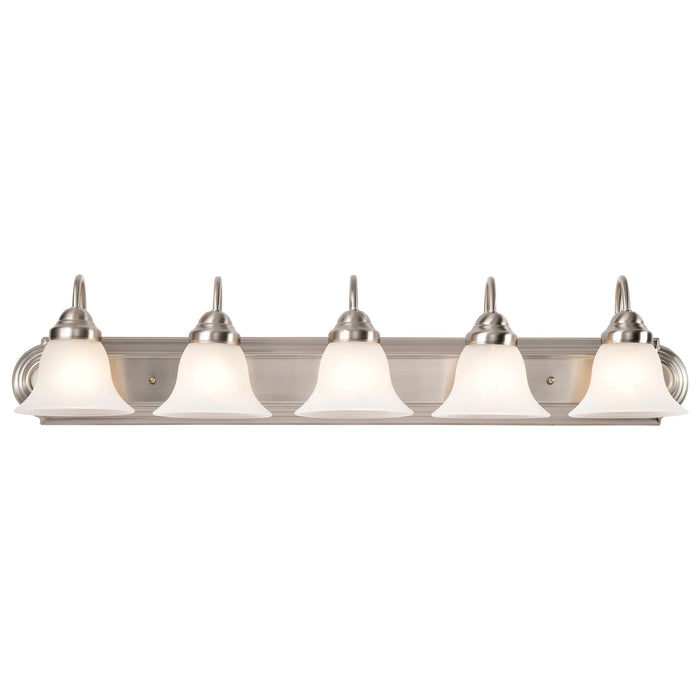 Ballerina Five Light Vanity in Brushed Nickel