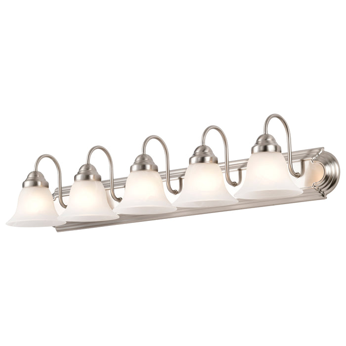 Ballerina Five Light Vanity in Brushed Nickel