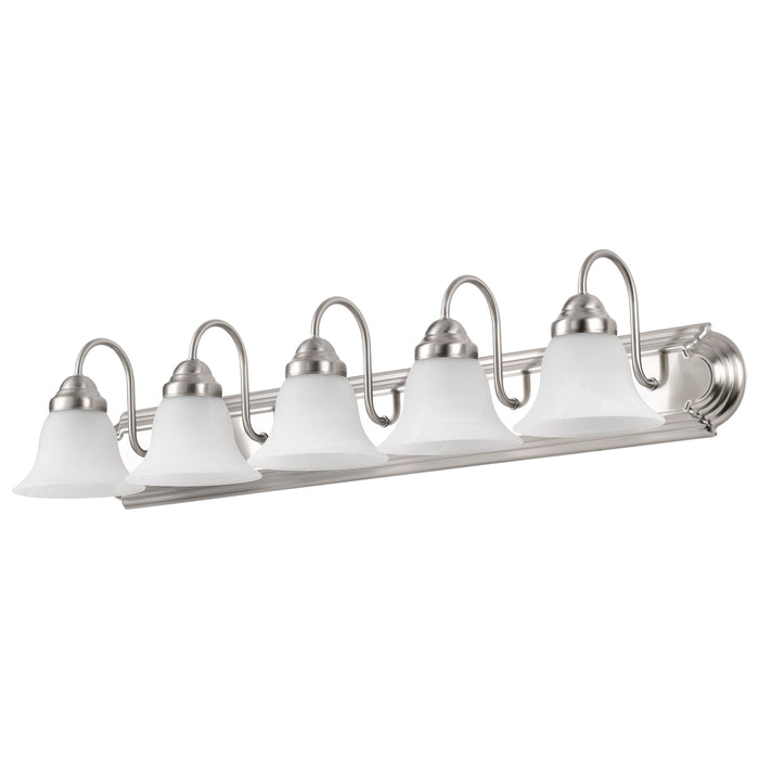 Ballerina Five Light Vanity in Brushed Nickel