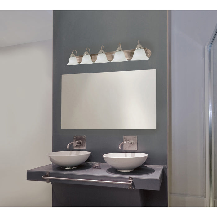 Ballerina Five Light Vanity in Brushed Nickel