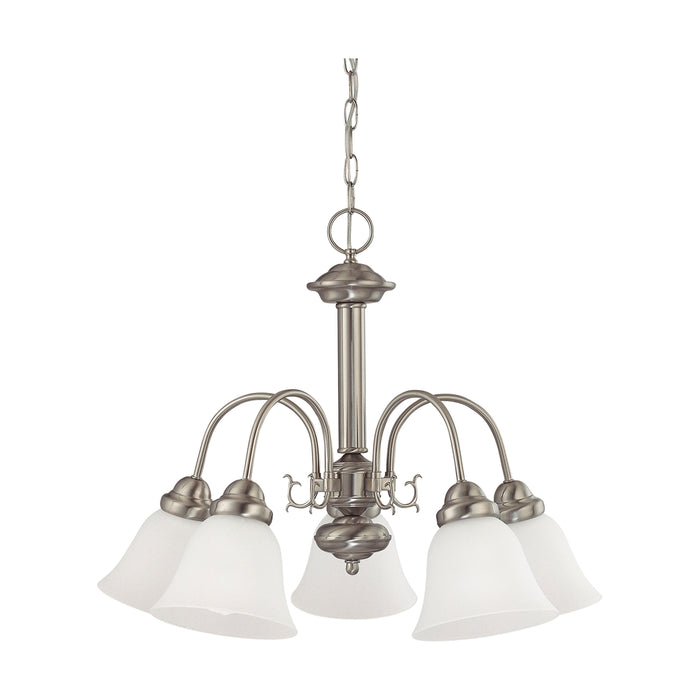 Ballerina Five Light Chandelier in Brushed Nickel