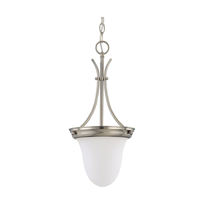 Pendants Brushed Nickel One Light Pendant in Brushed Nickel