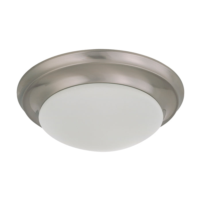 Close to Ceiling One Light Flush Mount in Brushed Nickel