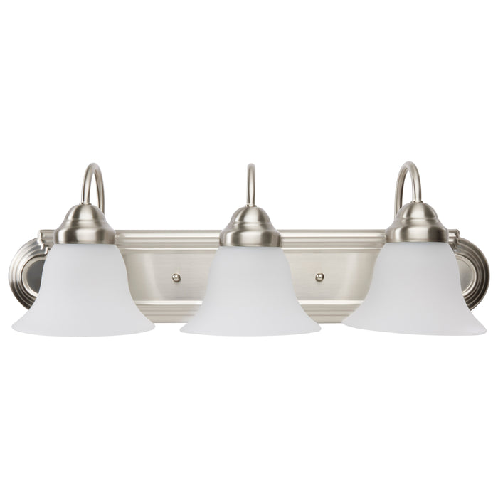 Ballerina Three Light Vanity in Brushed Nickel