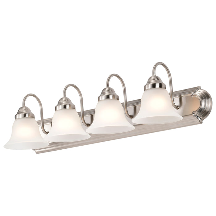 Ballerina Four Light Vanity in Brushed Nickel