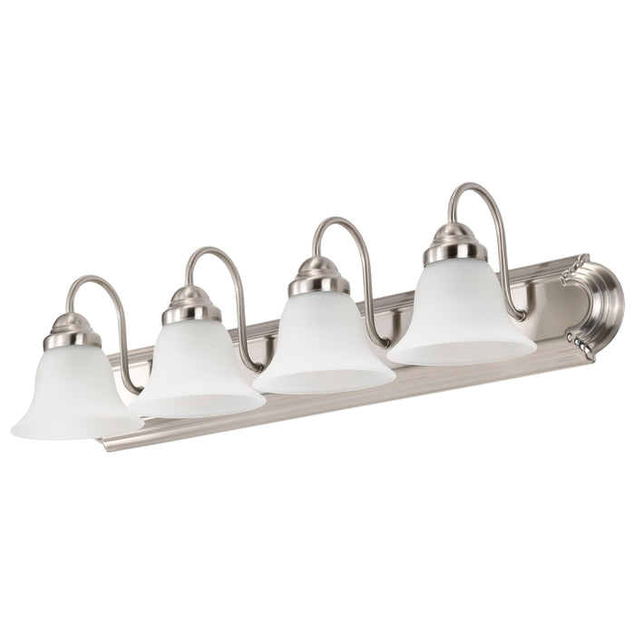 Ballerina Four Light Vanity in Brushed Nickel