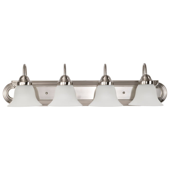 Ballerina Four Light Vanity in Brushed Nickel