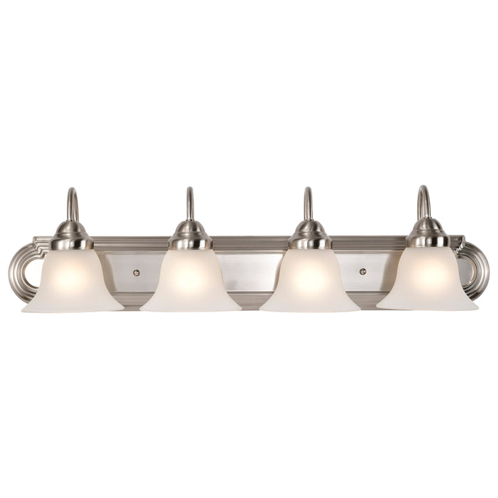 Ballerina Four Light Vanity in Brushed Nickel