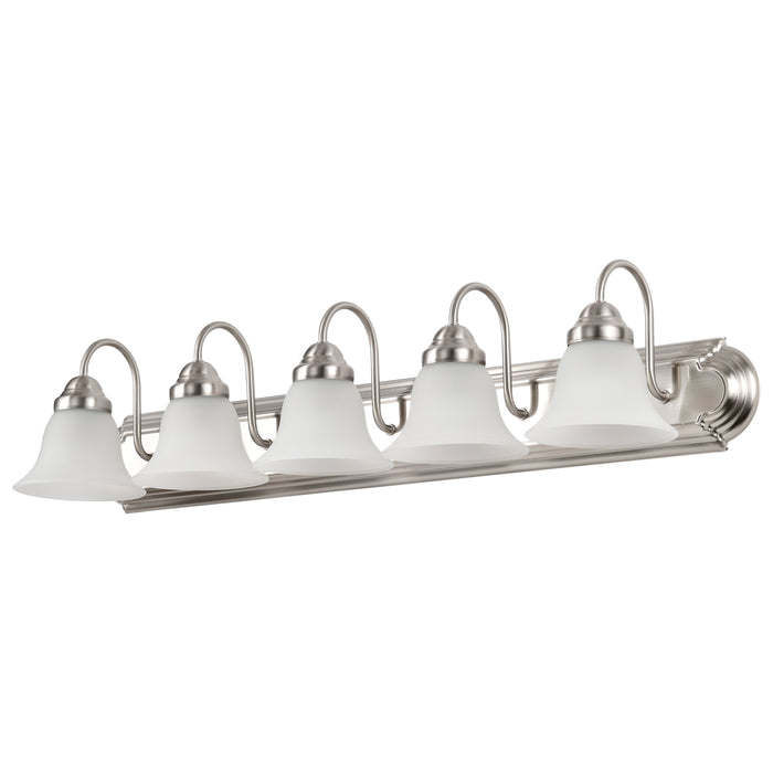 Ballerina Five Light Vanity in Brushed Nickel