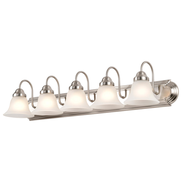 Ballerina Five Light Vanity in Brushed Nickel