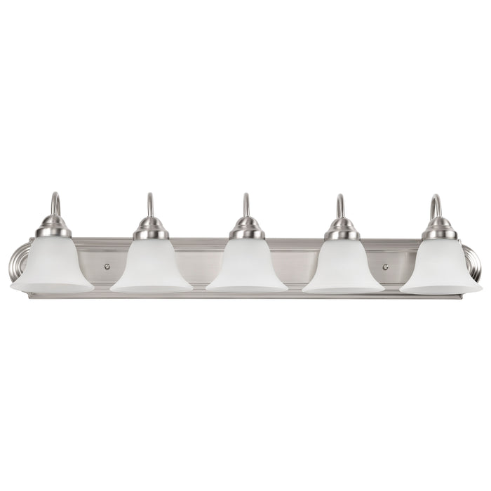 Ballerina Five Light Vanity in Brushed Nickel