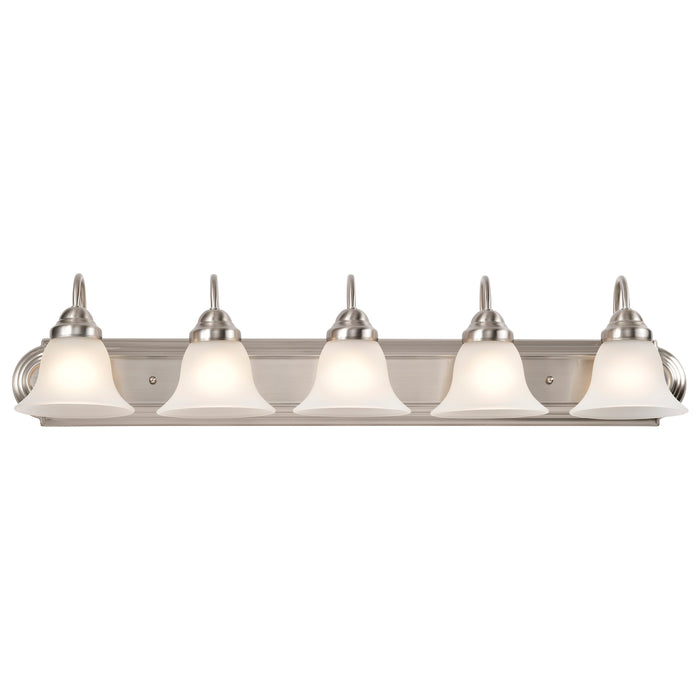 Ballerina Five Light Vanity in Brushed Nickel