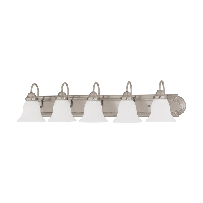 Ballerina Five Light Vanity in Brushed Nickel