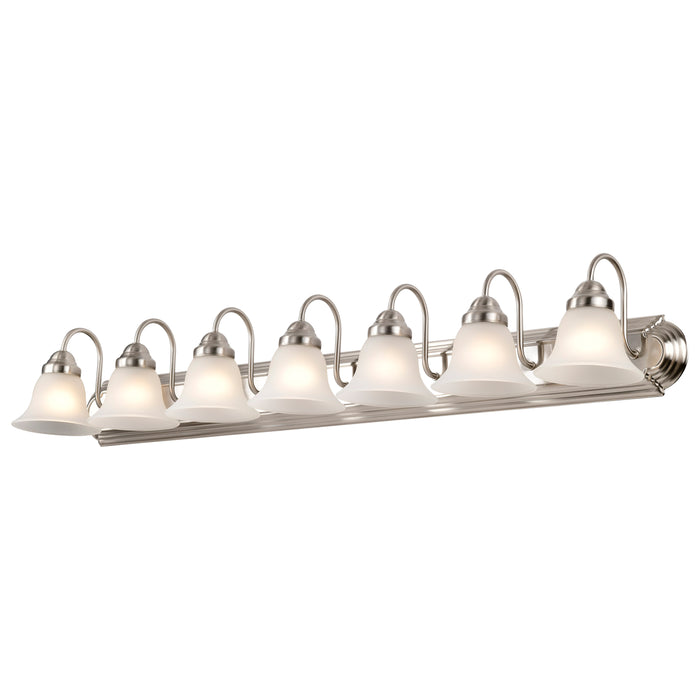 Ballerina Seven Light Vanity in Brushed Nickel