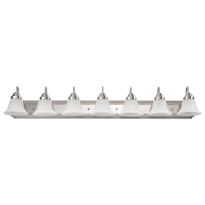 Ballerina Seven Light Vanity in Brushed Nickel