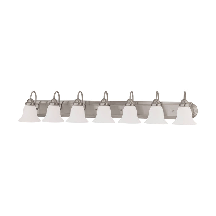 Ballerina Seven Light Vanity in Brushed Nickel