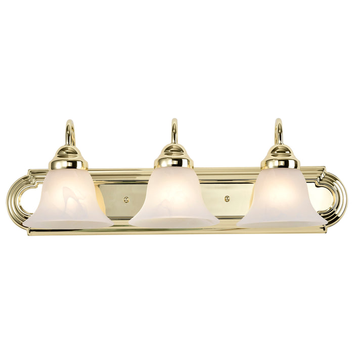 Ballerina Three Light Vanity in Polished Brass