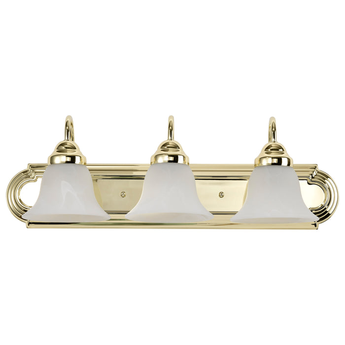 Ballerina Three Light Vanity in Polished Brass