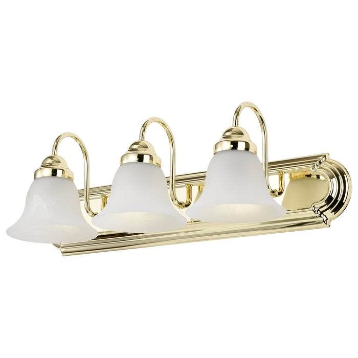 Ballerina Three Light Vanity in Polished Brass