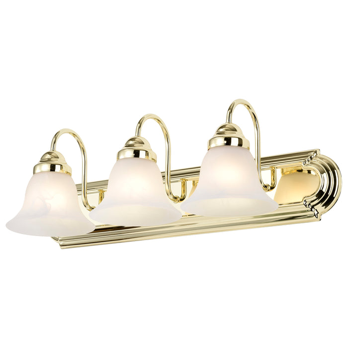 Ballerina Three Light Vanity in Polished Brass