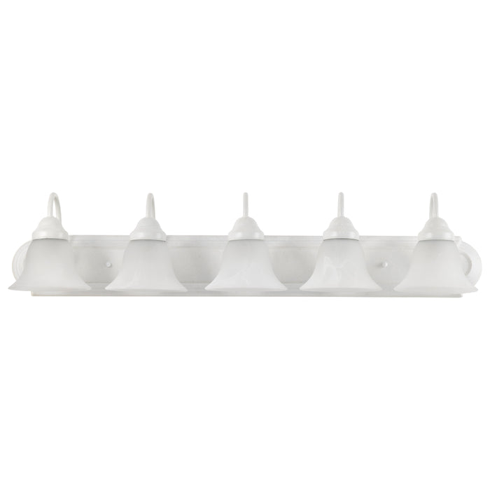 Ballerina Five Light Vanity in Textured White