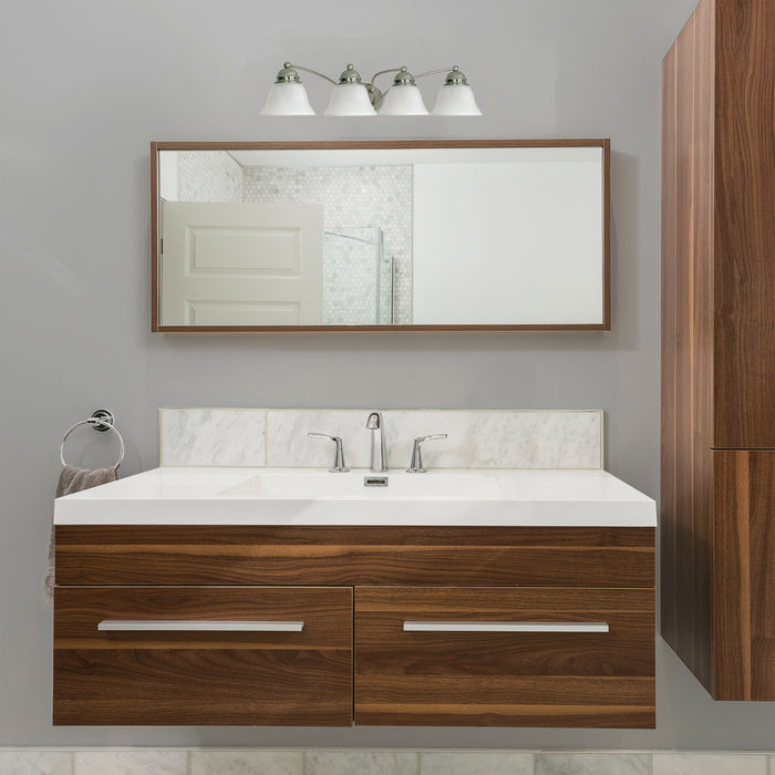 Empire Four Light Vanity in Brushed Nickel