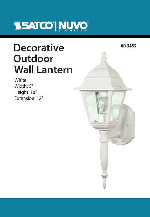 Briton One Light Wall Lantern in White