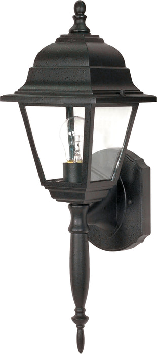 Briton One Light Wall Lantern in Textured Black