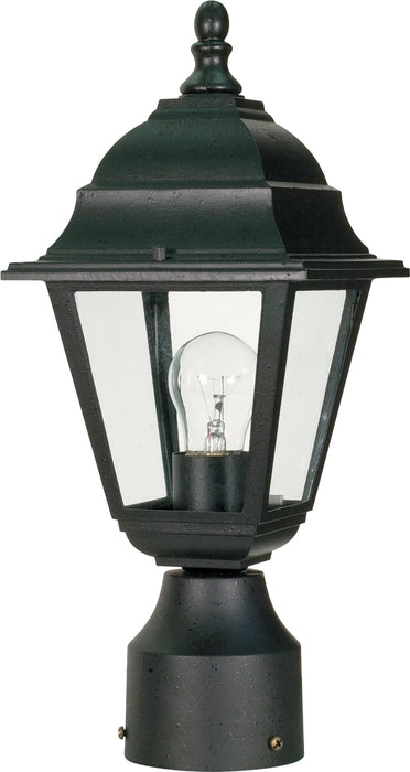 Briton One Light Post Lantern in Textured Black