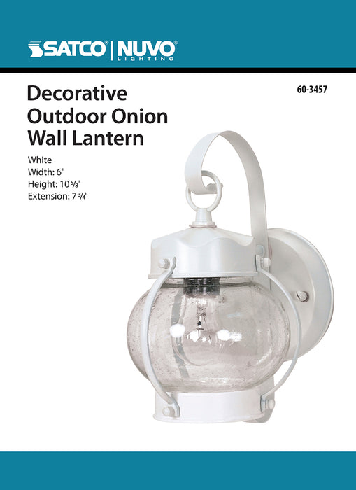 One Light Wall Lantern in White