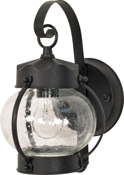 One Light Wall Lantern in Textured Black