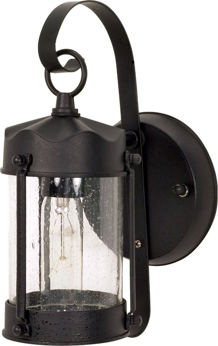 One Light Wall Lantern in Textured Black