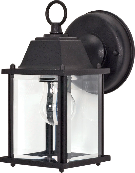 One Light Wall Lantern in Textured Black