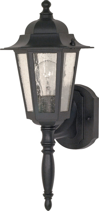 Central Park One Light Wall Lantern in Textured Black