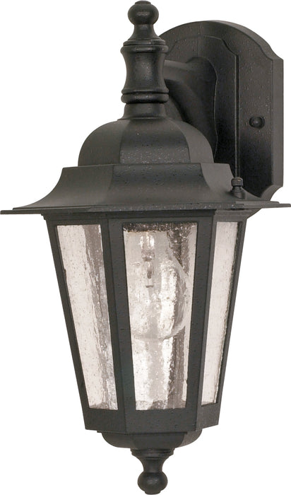 Cornerstone One Light Wall Lantern in Textured Black