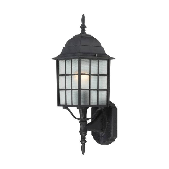 One Light Wall Lantern in Textured Black