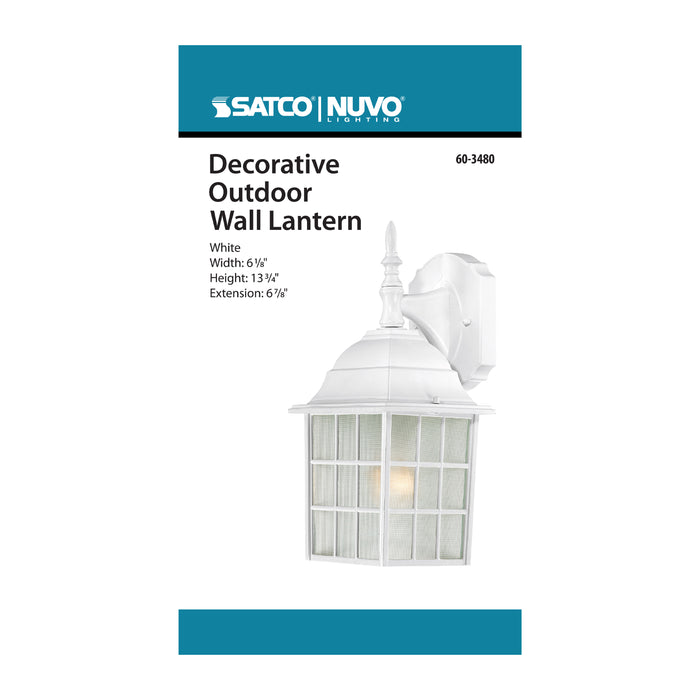 One Light Wall Lantern in White