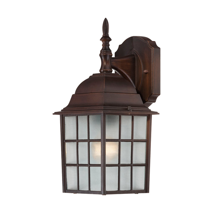 One Light Wall Lantern in Rustic Bronze