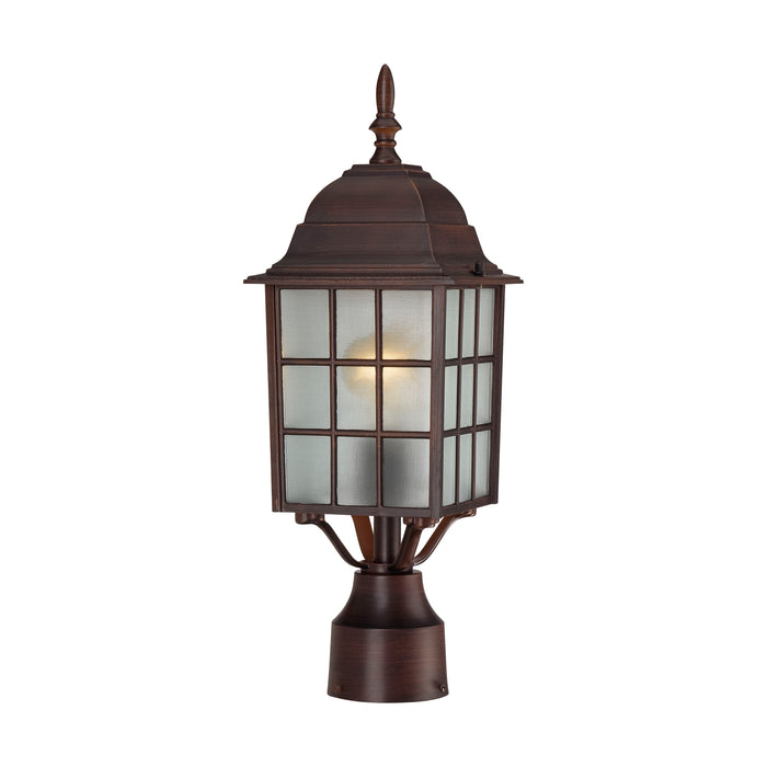 One Light Post Lantern in Rustic Bronze