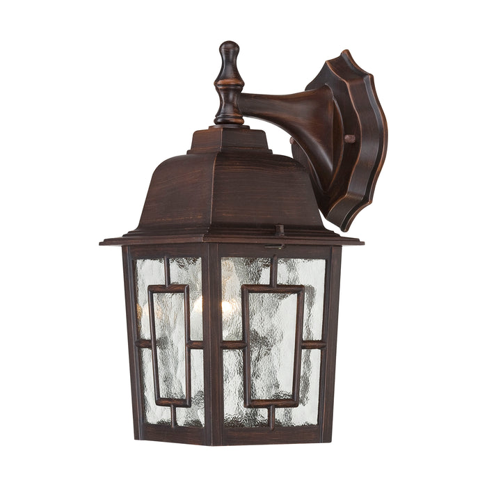 Banyan One Light Wall Lantern in Rustic Bronze