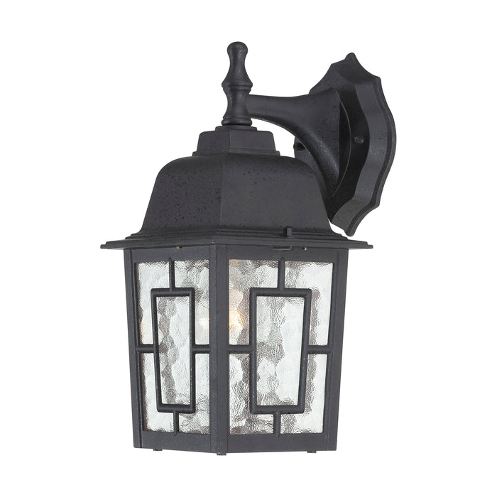 Banyan One Light Wall Lantern in Textured Black