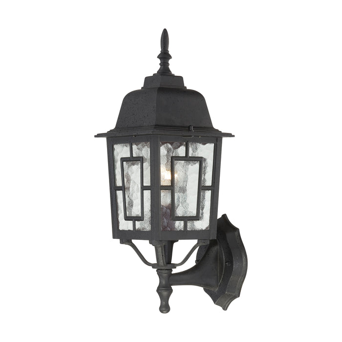 Banyan One Light Wall Lantern in Textured Black