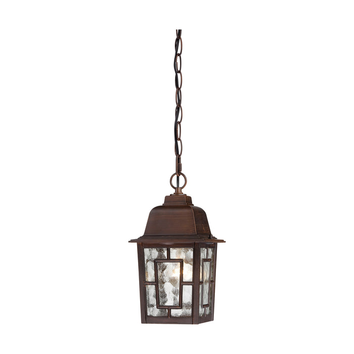 Banyan One Light Hanging Lantern in Rustic Bronze