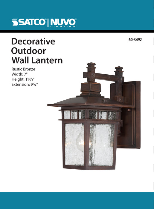 Cove Neck One Light Wall Lantern in Rustic Bronze