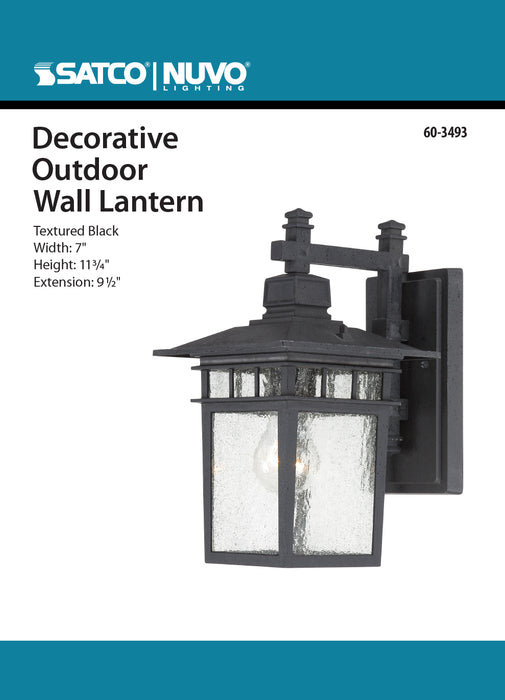 Cove Neck One Light Wall Lantern in Textured Black
