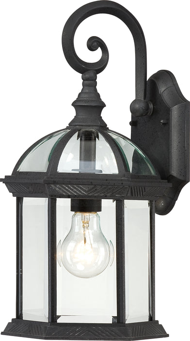 Boxwood One Light Wall Lantern in Textured Black